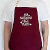 Чоловічий фартух "Ми любимо тебе, пап!" (бордовий)