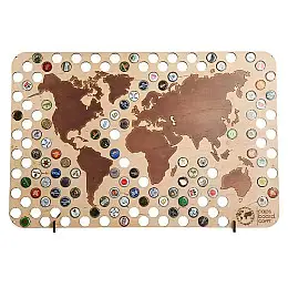 Скарбничка-карта для пивних кришок Capsboard World
