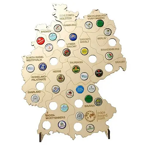 Скарбничка-карта для пивних кришок Capsboard Germany