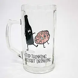 Пивний келих Stop thinking (500 мл)