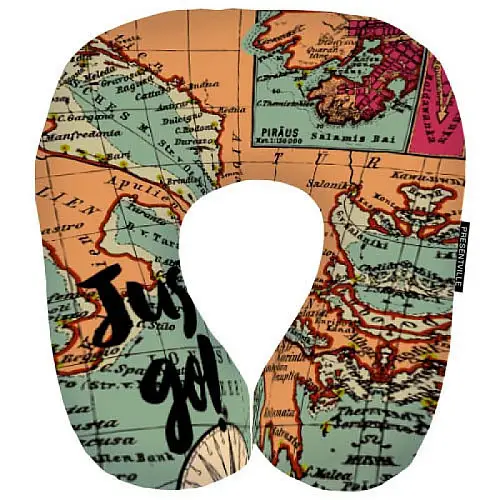 Подушка для подорожей "Карта Just go!"