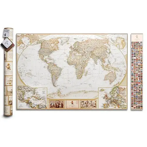 Скретч-карта світу My Map Antique edition Caribbean (англійська мова) в тубусі