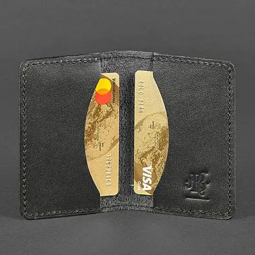 Шкіряна візитниця 6.0 "Графіт" (чорний)