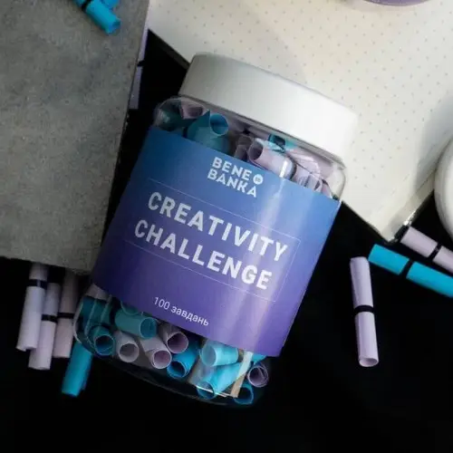 Баночка с записками Creativity Challenge (украинский язык)