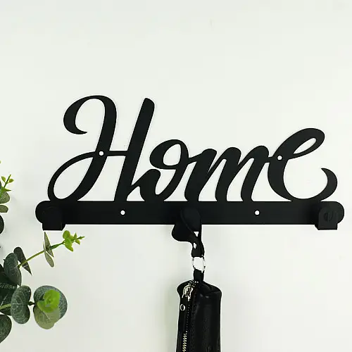 Настінна вішалка для одягу Home S (чорна)
