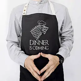 Фартух Dinner is coming (чорний)