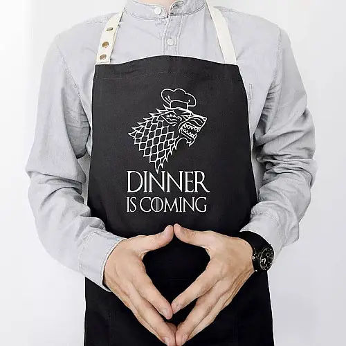 Фартух Dinner is coming (чорний)
