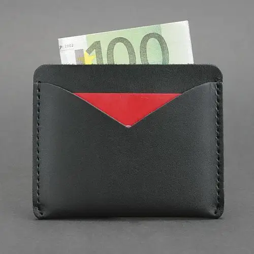 Кожаная визитница 5.0 "Слим. Графит" (черный)