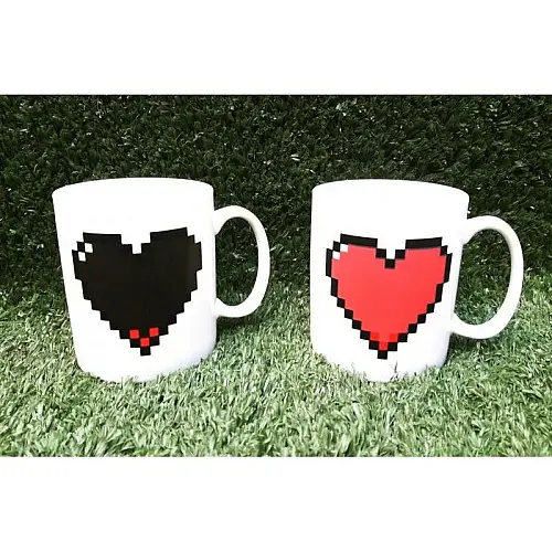 Чашка хамелеон Pixel Heart (300 мл)