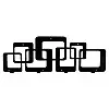 Настінна вішалка для одягу Quadro (чорна)