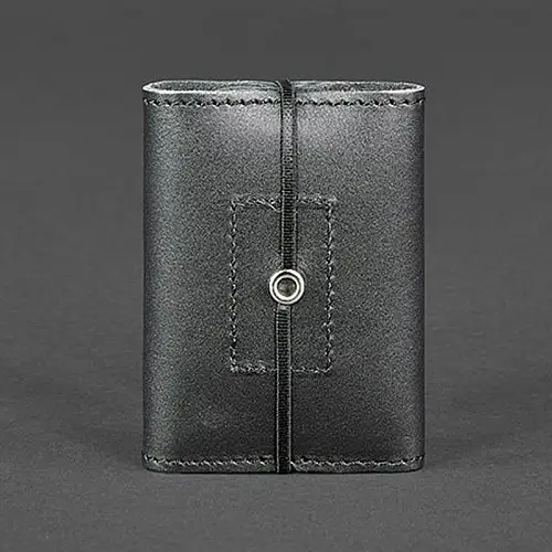 Шкіряна візитниця 1.1 "Графіт" (чорний)