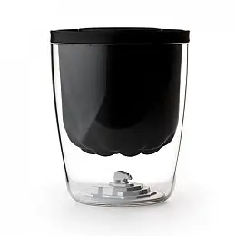 Відерце для льоду з щипцями Polar Ice Bucket Qualy (чорне)