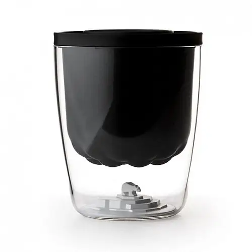 Ведерко для льда с щипцами Polar Ice Bucket Qualy (черное)