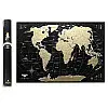 Чорна скретч-карта світу My Map Black edition Mini 61х41 (англійська мова) в тубусі