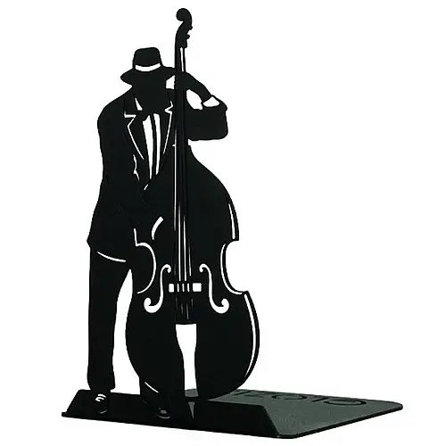 Металлический упор для книг Glozis Jazz (черный)