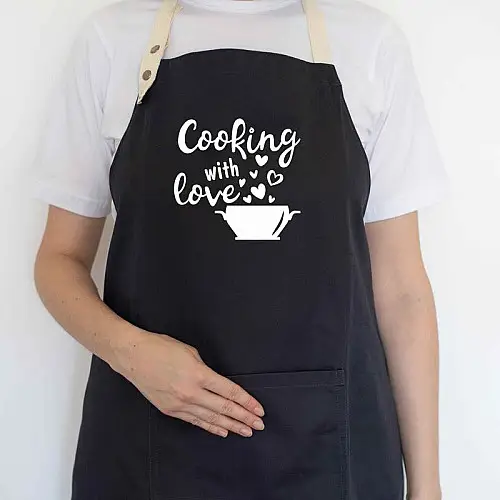 Фартух Cooking with love (чорний)