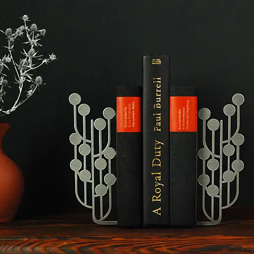 Упоры для книг Glozis Dots Silver (серебристый)