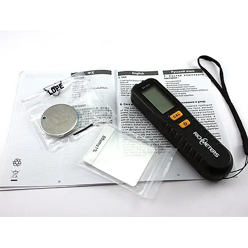 Толщиномер краски Richmeters GY910 + калибровочные пластины