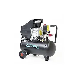Компрессор Apro одноцилиндровый 1.5кВт 205л/мин 8бар 24л 2 крана