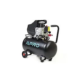 Компрессор Apro одноцилиндровый 1.5кВт 205л/мин 8бар 50л 2 крана