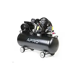 Компрессор Apro двухцилиндровый ременной 2.2кВт 402л/мин 8бар 100л 2 крана