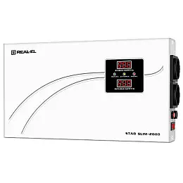 Стабілізатор REAL-EL STAB SLIM-2000, білий (EL122400008)
