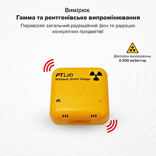 Дозиметр универсальный GAMMA Bluetooth FTLAB BSG-001 Для измерения Y И X Радиационного Загрязнения И Фона Земли