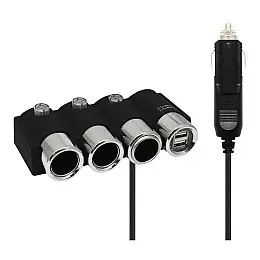Автомобильный разветвитель прикуривателя OLESSON 1508 (3 гнезда, 2 USB)