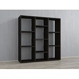 Cтеллаж полка для книг и декора Forte Id0084 Венге темный Ш 1039/ В 1079/ Г 292
