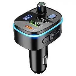 FM-трансмітер Hoco E62 Fast BT v5.0 2USB QC 18W і Type-C PD20W QC FCP AFC Чорний