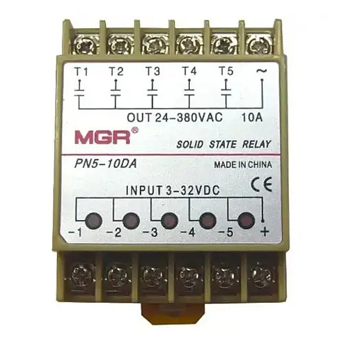 Реле твердотільне однофазне SSR PN5-10DA 10А DC-AC 5