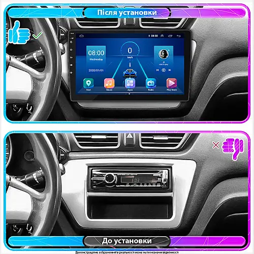 Магнітола 10.1" 1 din Lesko 10216A 4/64 GPS Wi-Fi підтримка камери заднього виду