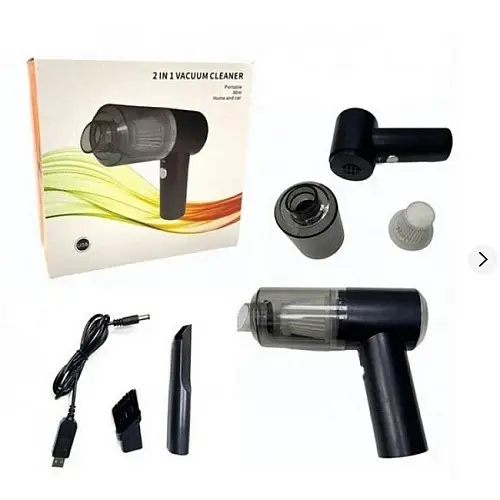Акумуляторний пилосос автомобільний 2в1 Vacuum Cleaner 8696 Black CNV