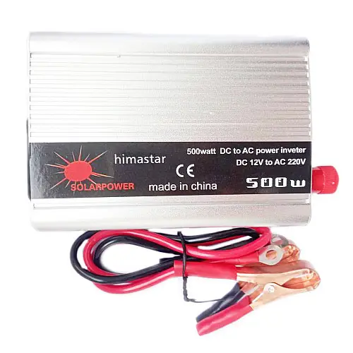 Автомобильный инвертор Himastar Solar Power Inverter 015 c 12V на 220V 500W модифицированная синусоида Silver (11058-hbr)
