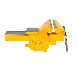 Тиски слесарні настільні поворотні MASTERTOOL 200 мм Yellow (07-0220)