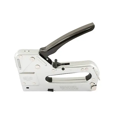 Степлер рессорний MASTERTOOL 3-В-1 скоба R53 4-14мм/R13 6-14 мм/шпилька 14мм Сірий (41-0909)