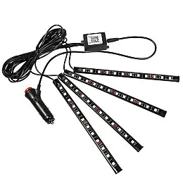 Підсвітка в авто з пультом та світломузикою LED RGB Automobile Atmosphere Lamp 8097 CNV