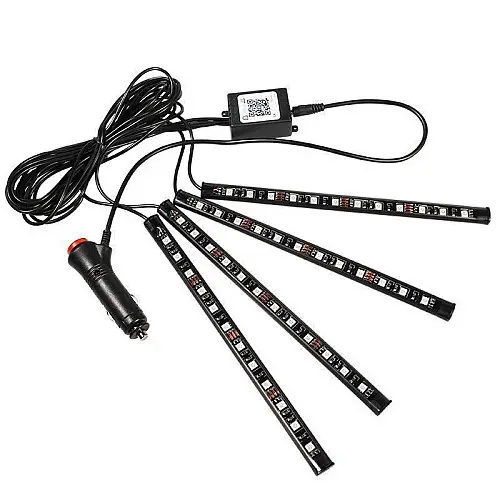 Підсвітка в авто з пультом та світломузикою LED RGB Automobile Atmosphere Lamp 8097 CNV
