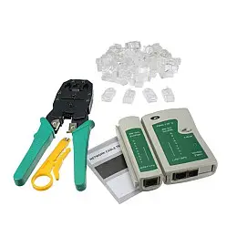 Набор сетевика обжимка тестер 100 rj45 коннектор 