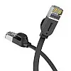 Патч-корд для интернета BASEUS RJ45 Gigabit flat 1 м, черный
