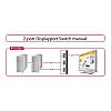 Перехідник моніторний Delock DisplayPort 2x1 (Switch) v1.4 8K@30Hz ручний сірий (70.08.7668)
