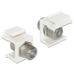 Перехідник антенний Delock RF:F F/F 75Ohm Keystone module білий (70.08.6300)