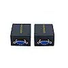 Перехідник обладнання Lucom VGA HD15 M/F 60.0m (1xRJ45) 1080p metal cat.5e/6 чорний (62.09.8096)