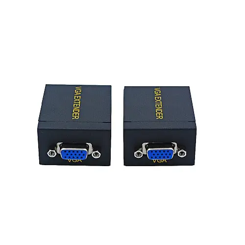 Перехідник обладнання Lucom VGA HD15 M/F 60.0m (1xRJ45) 1080p metal cat.5e/6 чорний (62.09.8096)