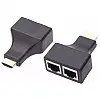 Перехідник аудіо-відео Lucom HDMI M/F (over RJ45) x2 30m M/M Pas 1080p чорний (62.05.0739)