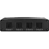Перехідник аудіо Goobay Toslink 1x4 F/F (Splitter) Act Metal оптичний LED чорний (75.05.8975)