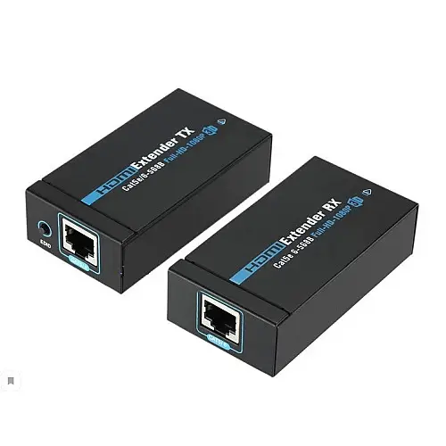 Перехідник аудіо-відео Gutbay HDMI M/F (over RJ45) x1 60m 1080p Sender+Receiver сірий (78.01.2845)