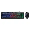 Комплект проводної ігрової клавіатури і миші UKC KR-6300TZ з RGB підсвіткою Чорний