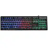 Комплект проводной игровая клавиатура и мышь UKC KR-6300TZ с RGB подсветкой Black