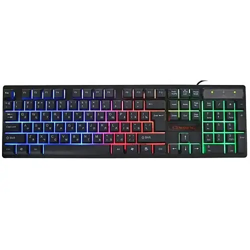 Комплект проводной игровая клавиатура и мышь UKC KR-6300TZ с RGB подсветкой Black